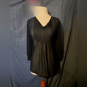 Sheer long sleeve top